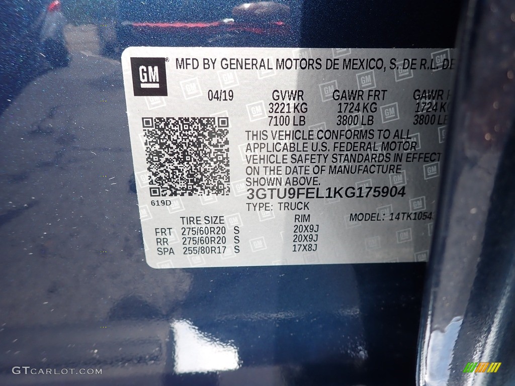 2019 Sierra 1500 Denali Crew Cab 4WD - Pacific Blue Metallic / Dark Walnut/­Dark Ash Grey photo #15