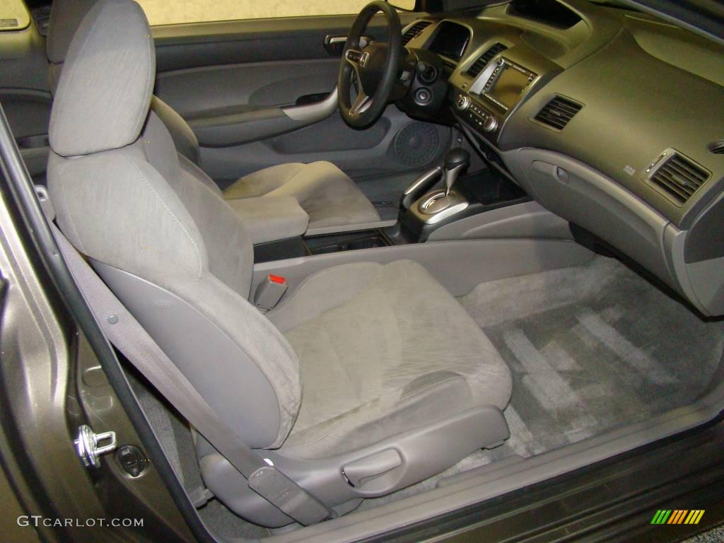 2007 Civic EX Coupe - Galaxy Gray Metallic / Gray photo #11