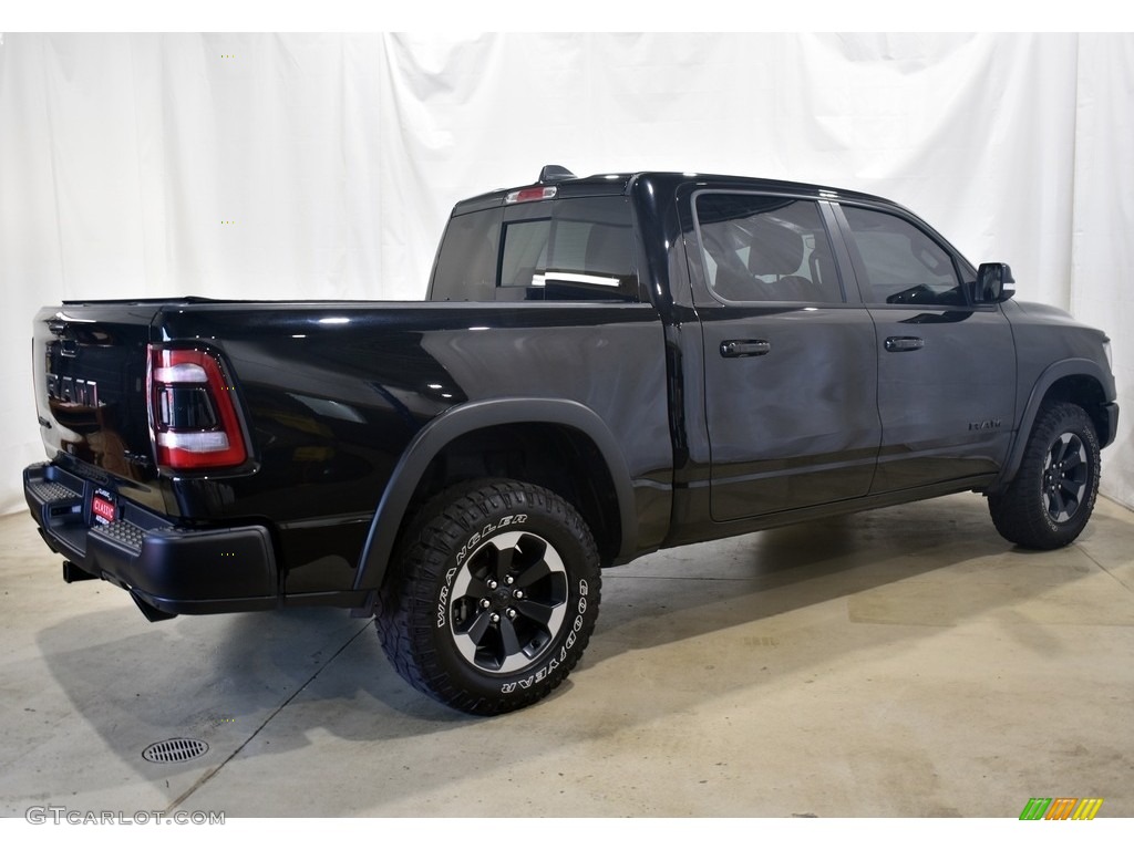 2020 1500 Rebel Crew Cab 4x4 - Diamond Black Crystal Pearl / Red/Black photo #2