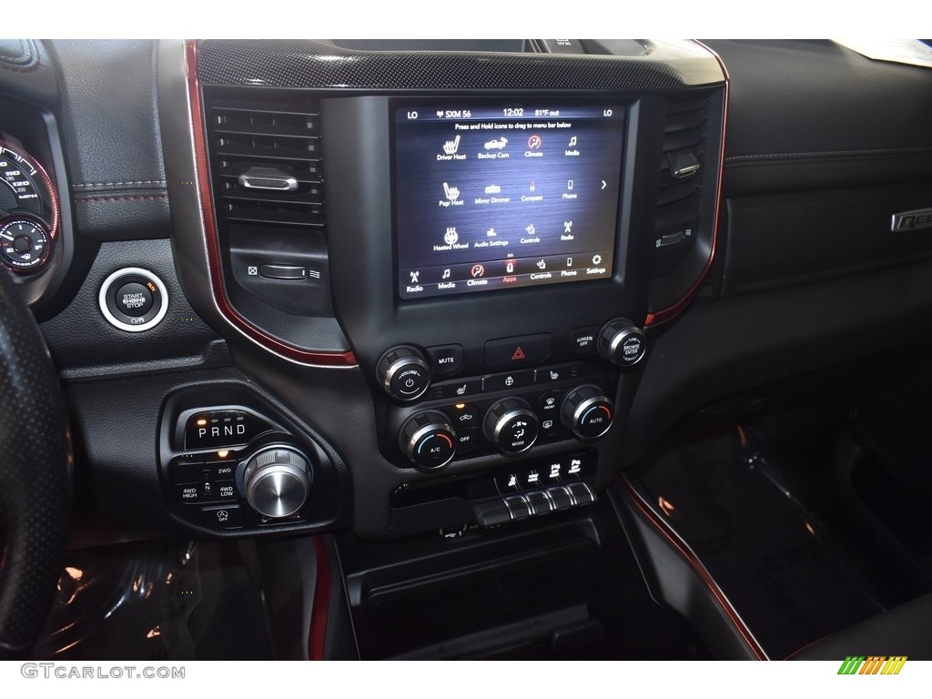 2020 1500 Rebel Crew Cab 4x4 - Diamond Black Crystal Pearl / Red/Black photo #14