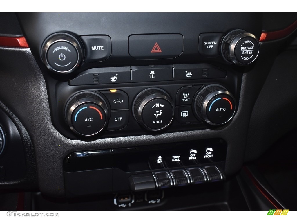 2020 1500 Rebel Crew Cab 4x4 - Diamond Black Crystal Pearl / Red/Black photo #15