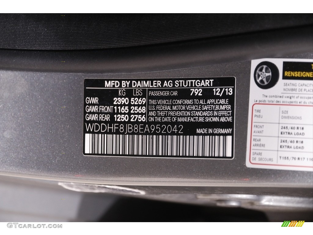 2014 E 350 4Matic Sedan - Paladium Silver Metallic / Black photo #21