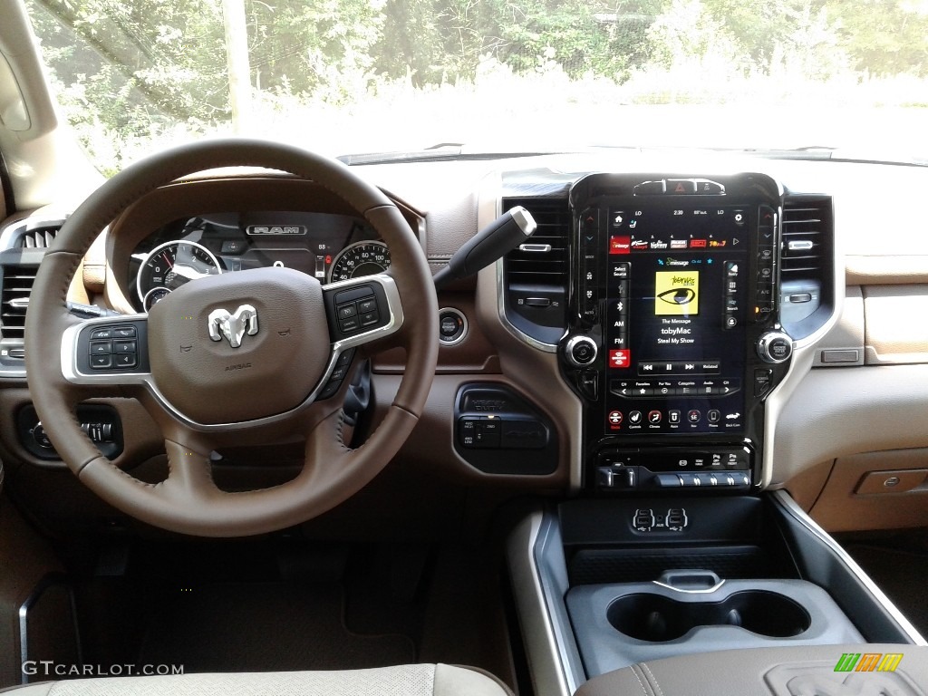 2021 Ram 2500 Laramie Crew Cab 4x4 Light Frost Beige/Mountain Brown Dashboard Photo #142745044