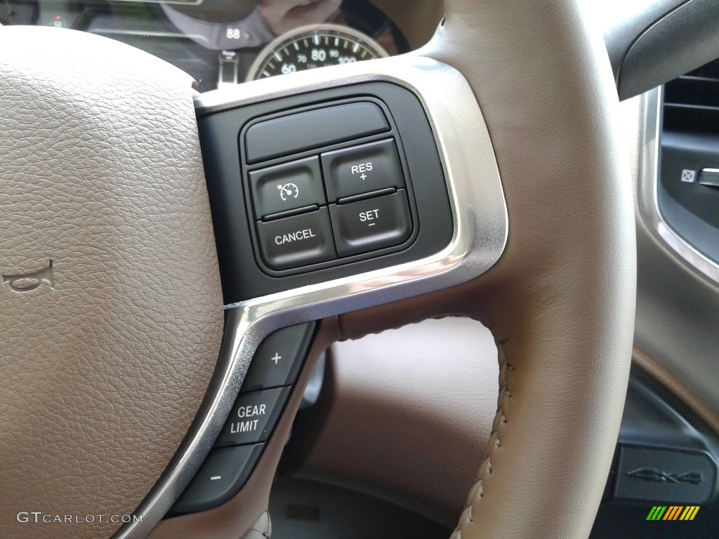 2021 Ram 2500 Laramie Crew Cab 4x4 Light Frost Beige/Mountain Brown Steering Wheel Photo #142745101