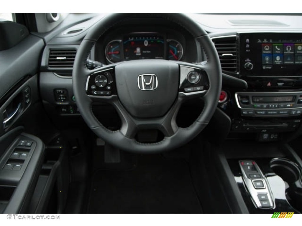 2022 Honda Pilot Touring AWD Black Steering Wheel Photo #142746925