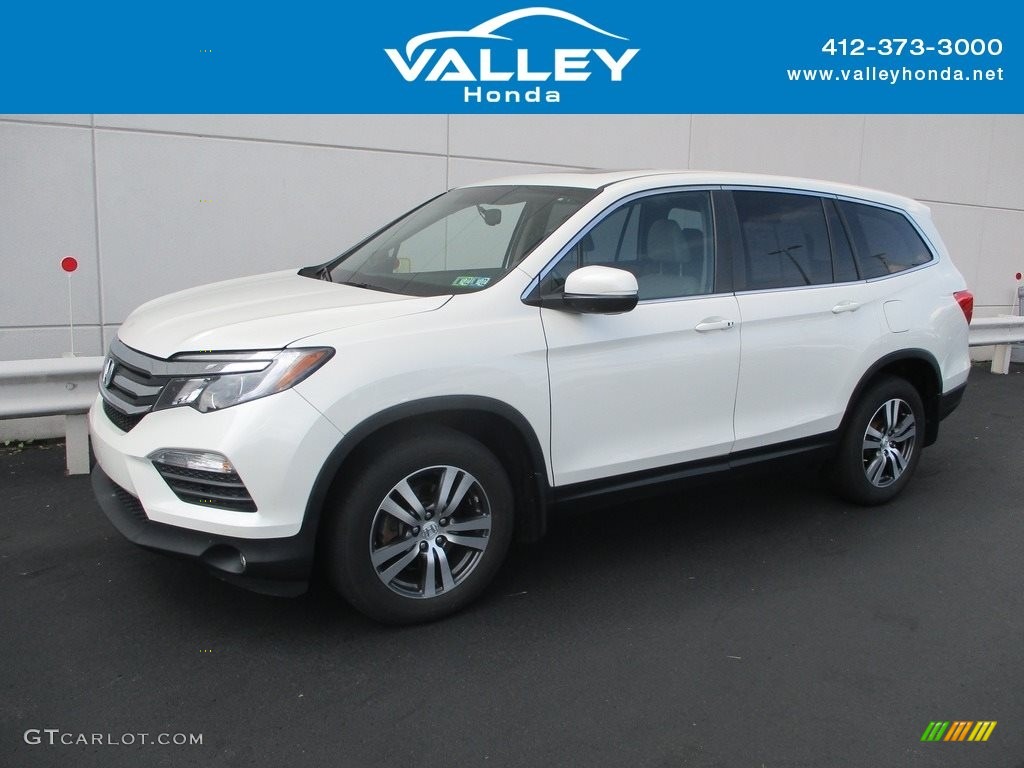 2016 Pilot EX-L AWD - White Diamond Pearl / Beige photo #1