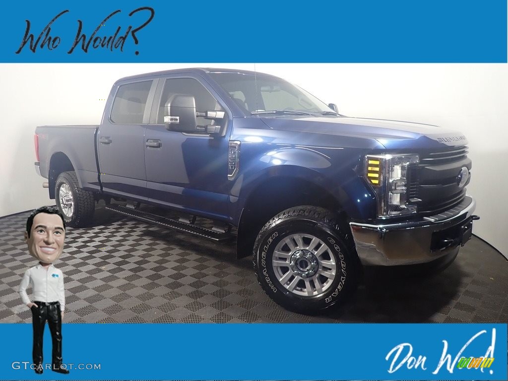 2018 F250 Super Duty XL Crew Cab 4x4 - Blue Jeans / Earth Gray photo #1