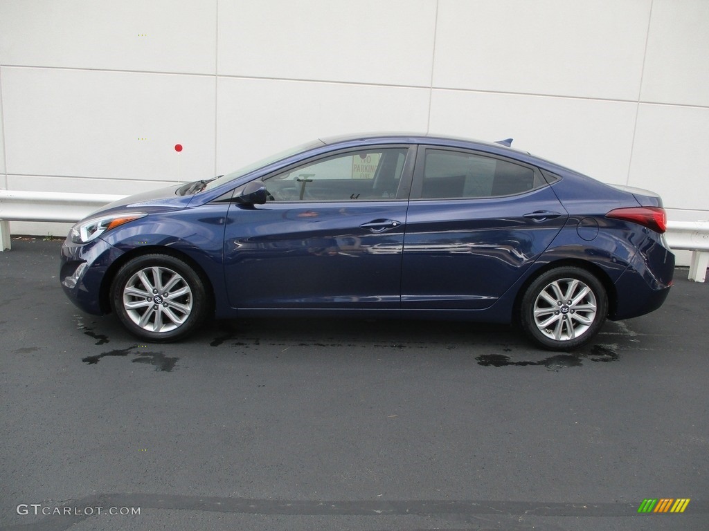 2014 Elantra Limited Sedan - Blue / Gray photo #2