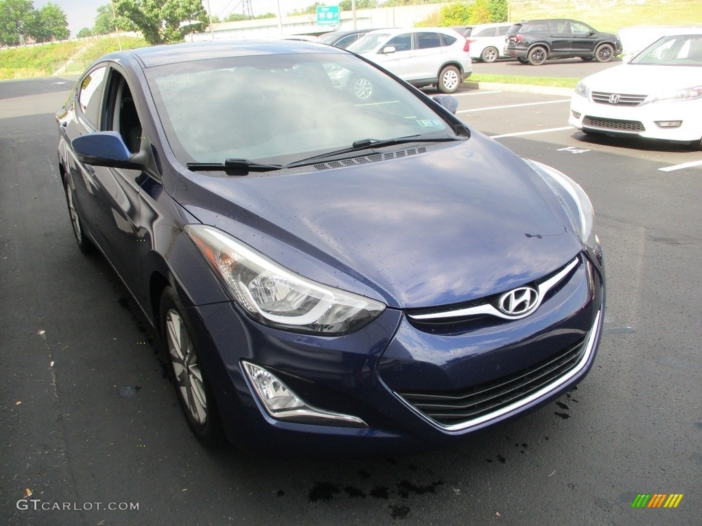 2014 Elantra Limited Sedan - Blue / Gray photo #7