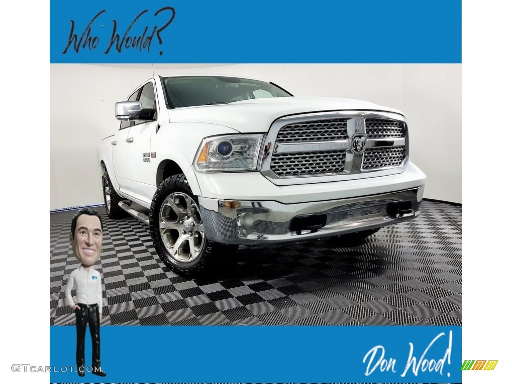 2014 1500 Laramie Crew Cab 4x4 - Bright White / Black photo #1