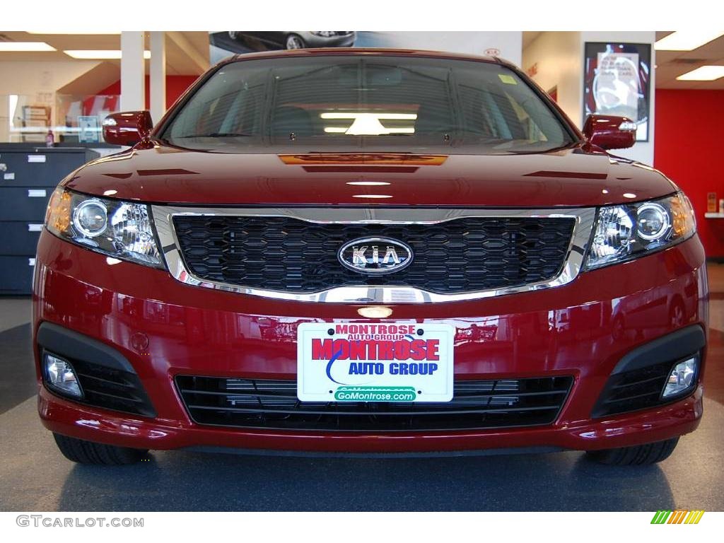 2009 Optima SX - Ruby Red / Black photo #11