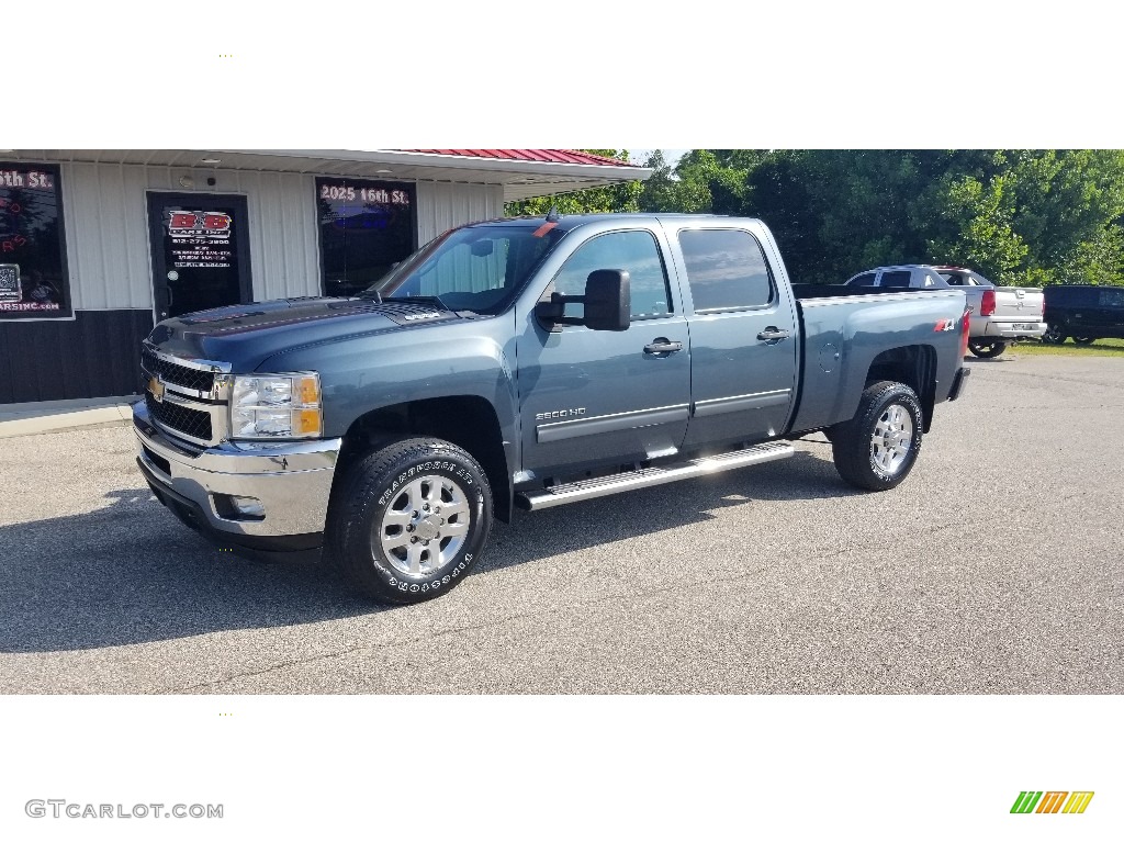 2013 Silverado 2500HD LT Crew Cab 4x4 - Blue Granite Metallic / Light Titanium/Dark Titanium photo #7