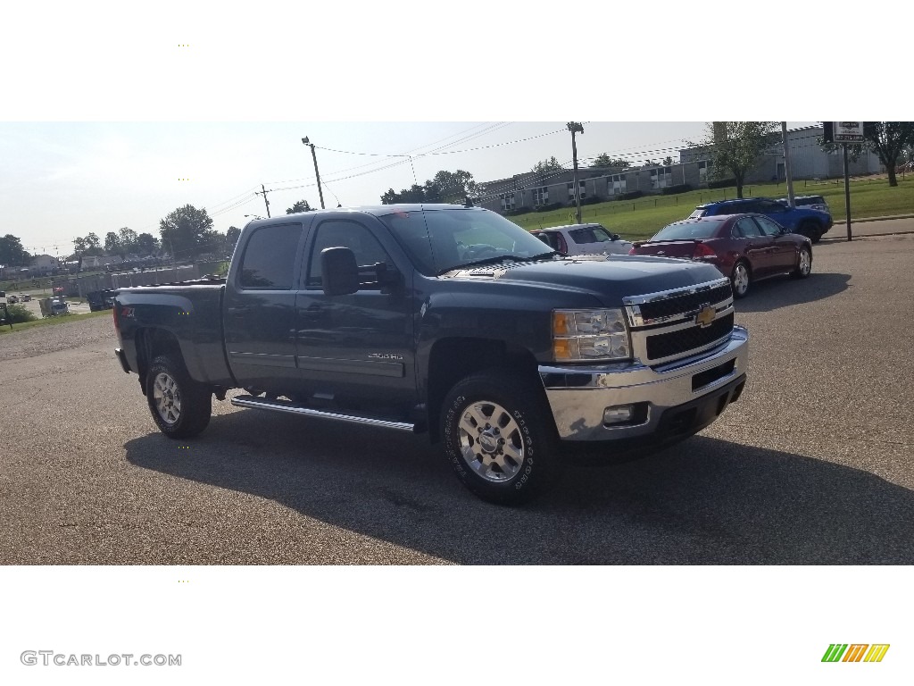 2013 Silverado 2500HD LT Crew Cab 4x4 - Blue Granite Metallic / Light Titanium/Dark Titanium photo #35