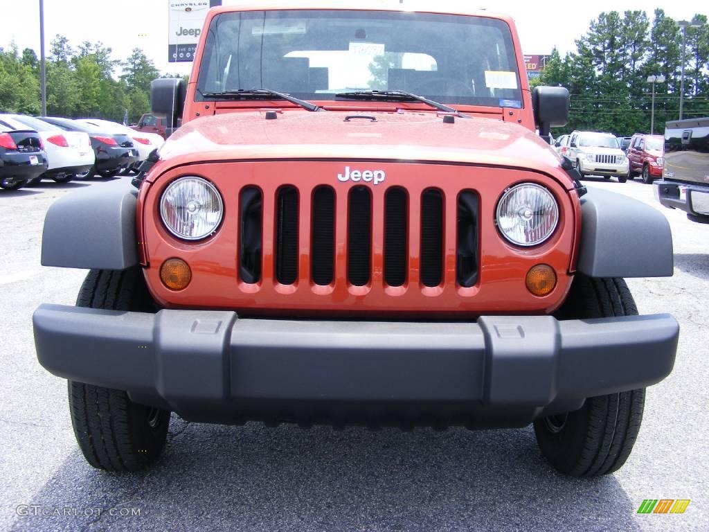 2009 Wrangler X 4x4 - Sunburst Orange Pearl Coat / Dark Slate Gray/Medium Slate Gray photo #3