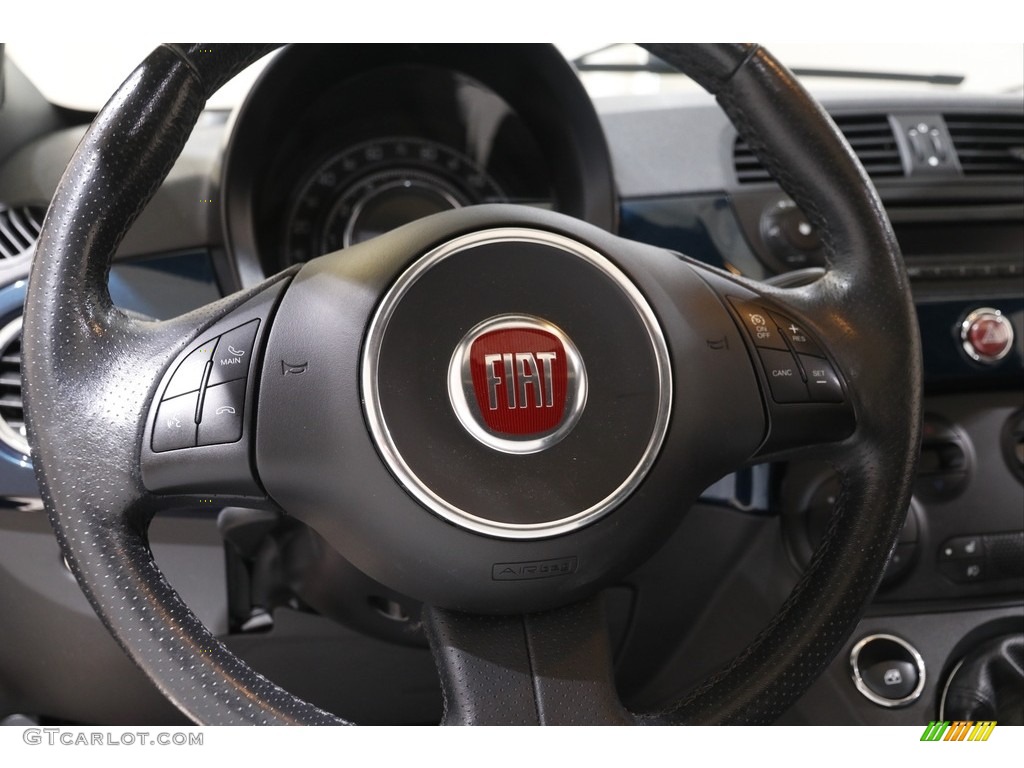 2013 Fiat 500 Sport Sport Nero/Grigio/Nero (Black/Gray/Black) Steering Wheel Photo #142752058