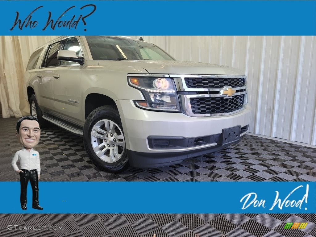 2015 Suburban LS 4WD - Champagne Silver Metallic / Jet Black photo #1