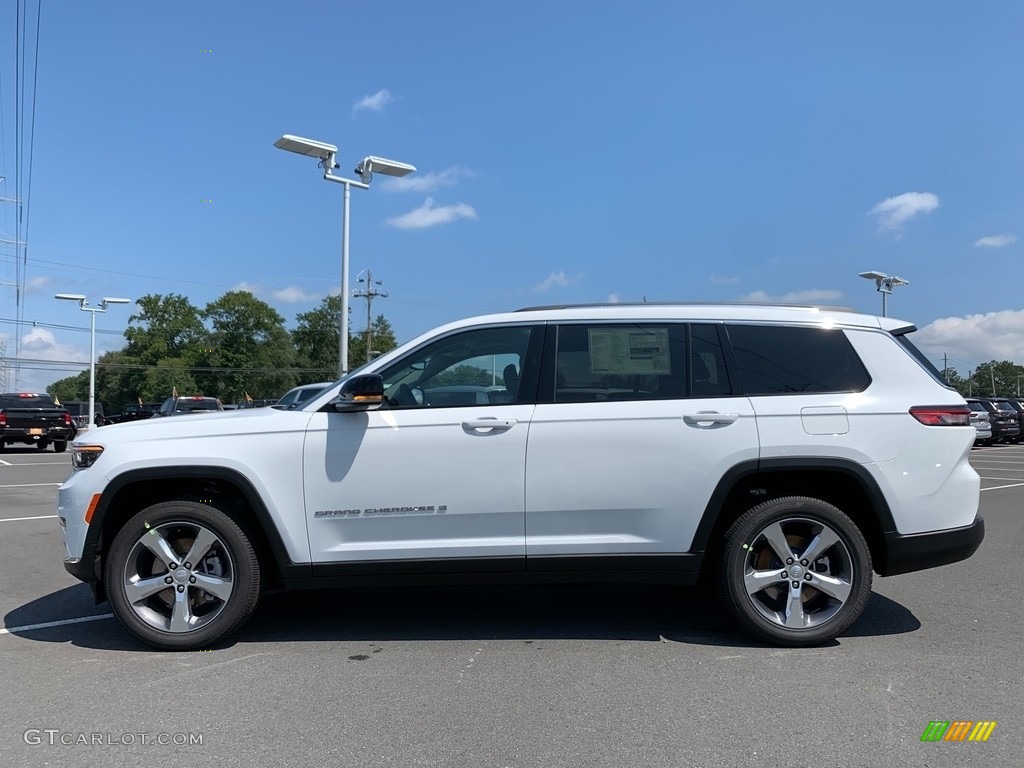 2021 Grand Cherokee L Limited 4x4 - Bright White / Black photo #3