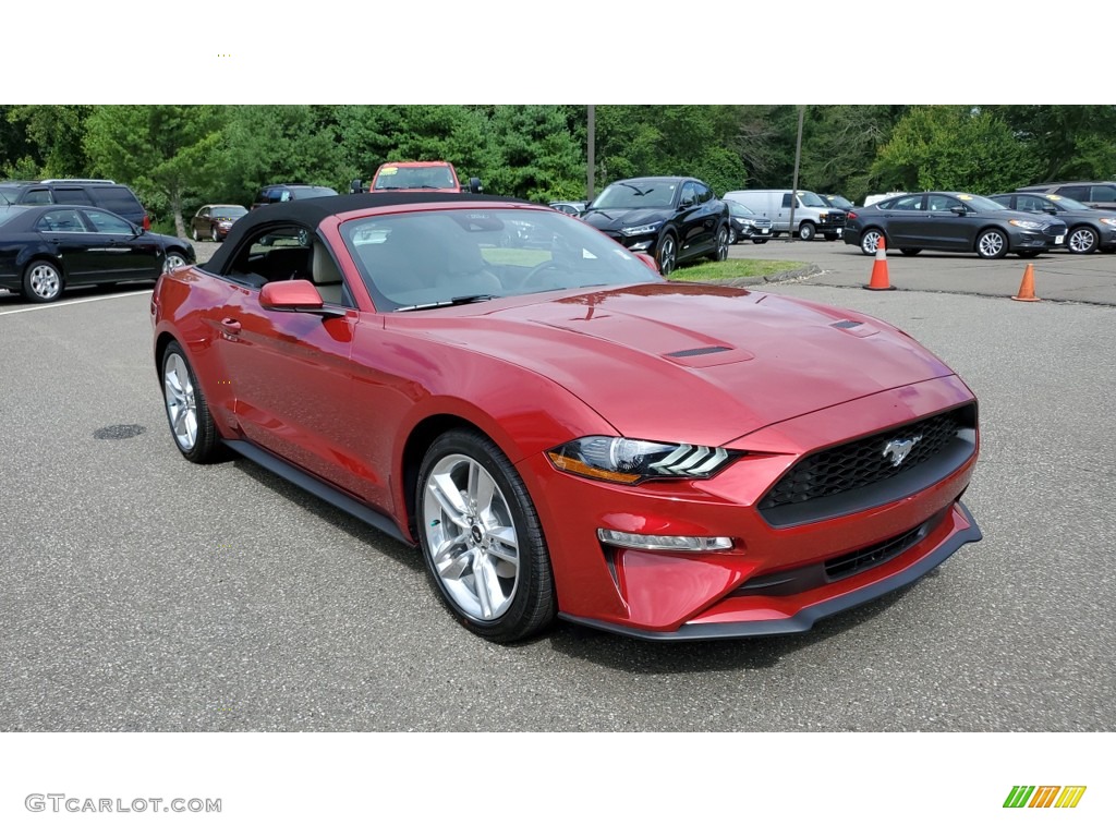 Rapid Red Metallic 2021 Ford Mustang EcoBoost Premium Convertible Exterior Photo #142760144