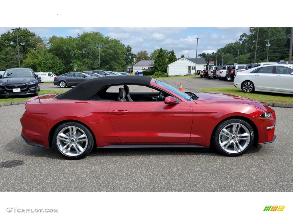Rapid Red Metallic 2021 Ford Mustang EcoBoost Premium Convertible Exterior Photo #142760414