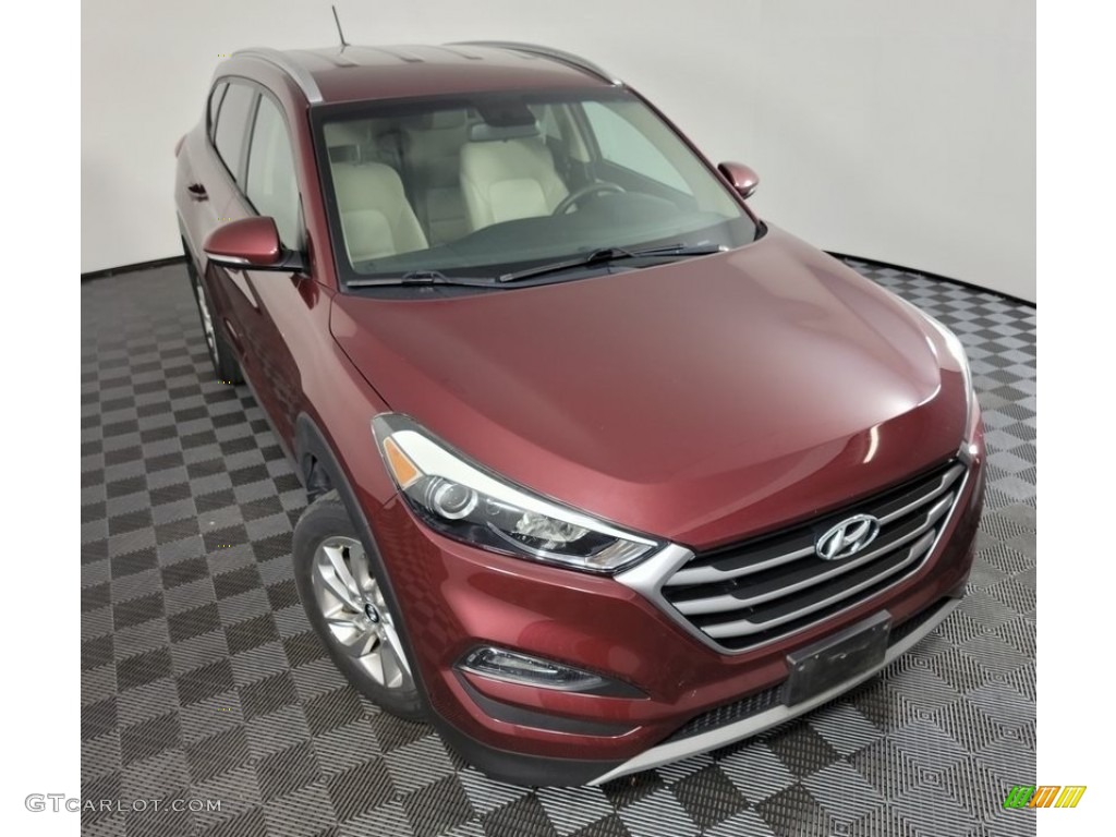2017 Tucson Eco AWD - Ruby Wine / Beige photo #3