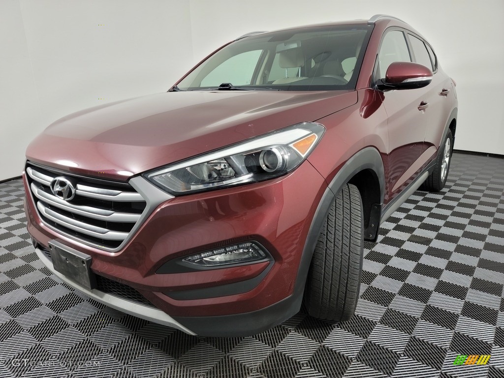 2017 Tucson Eco AWD - Ruby Wine / Beige photo #5