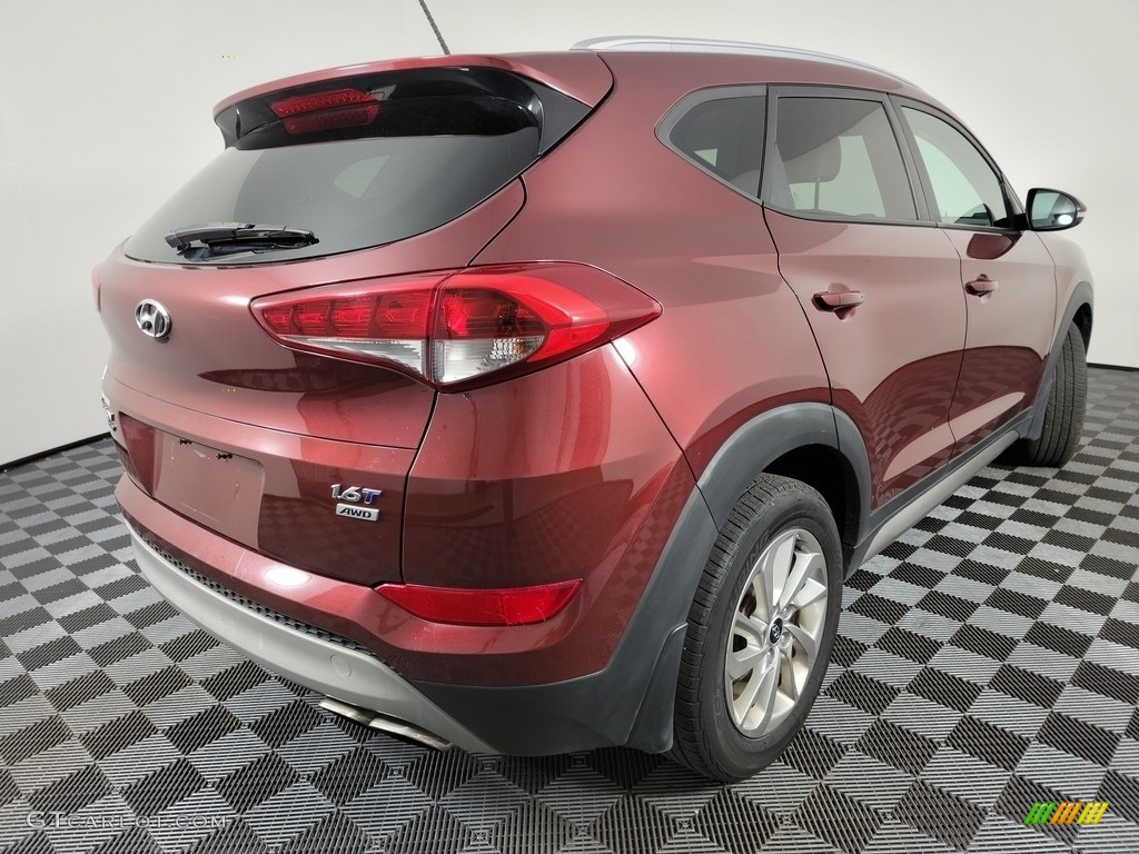 2017 Tucson Eco AWD - Ruby Wine / Beige photo #9