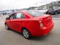 Red Hot 2016 Chevrolet Sonic LS Sedan Exterior