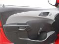 Jet Black/Dark Titanium 2016 Chevrolet Sonic LS Sedan Door Panel