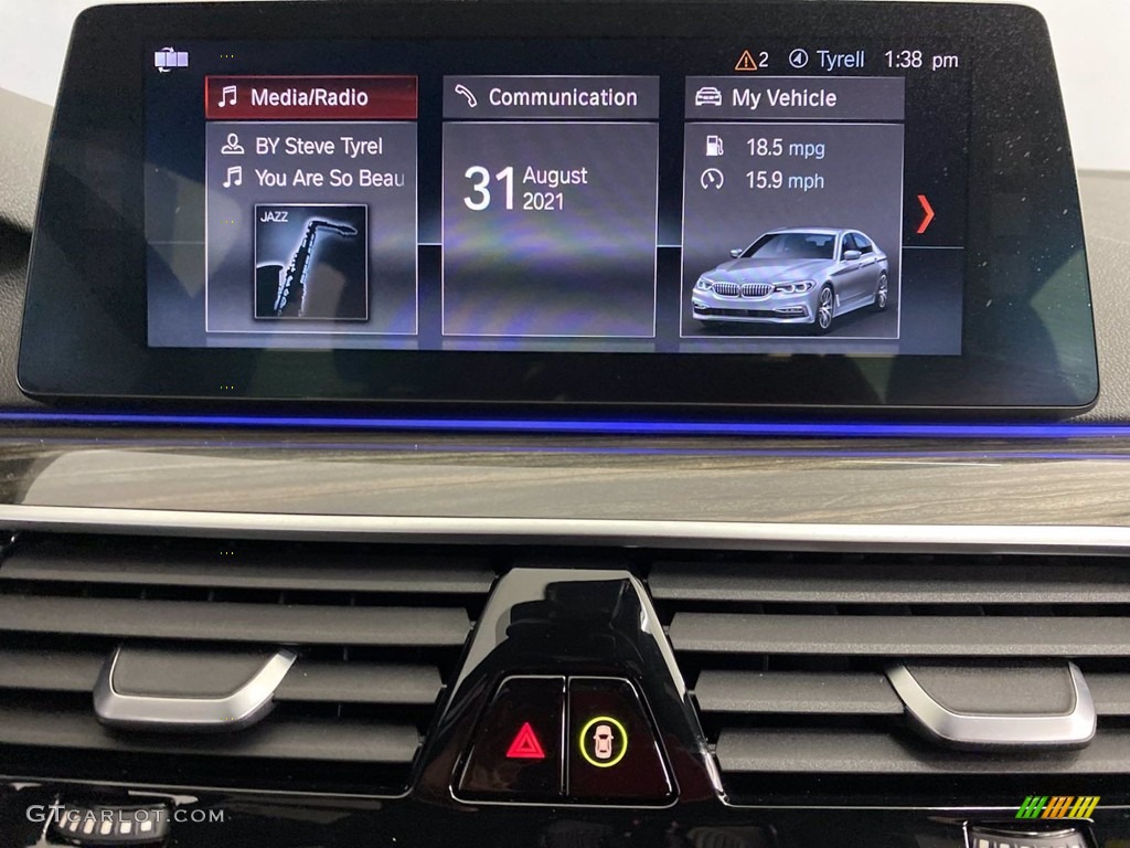 2018 5 Series 530i Sedan - Bluestone Metallic / Black photo #23