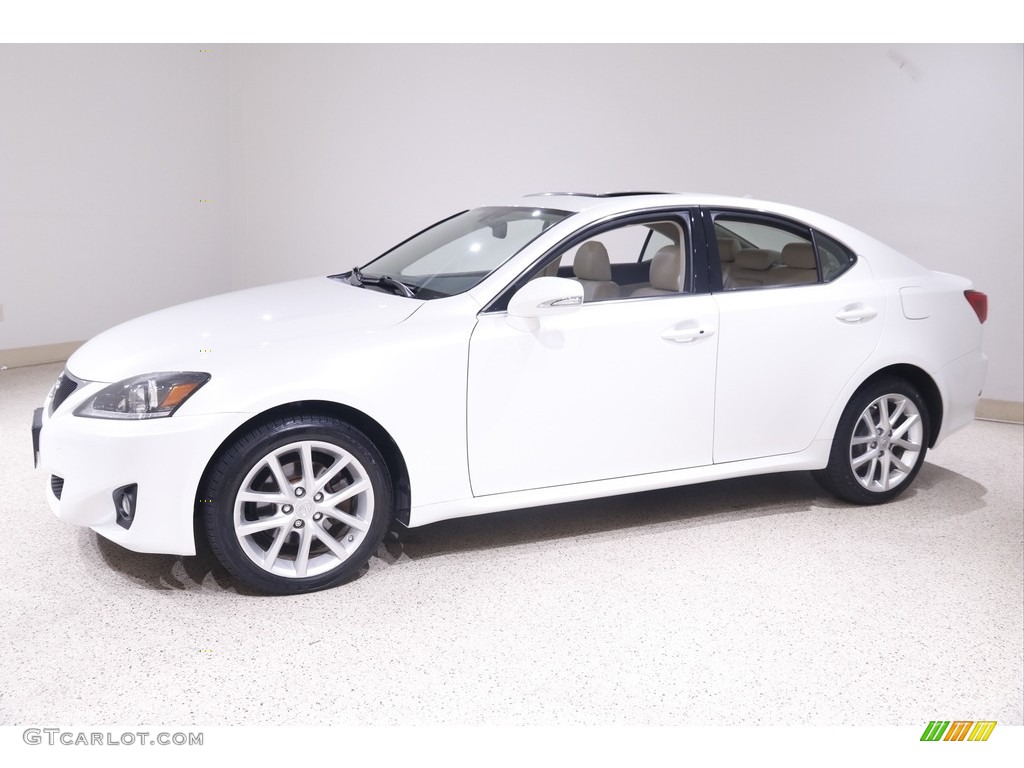 2012 IS 250 AWD - Starfire White Pearl / Ecru photo #3