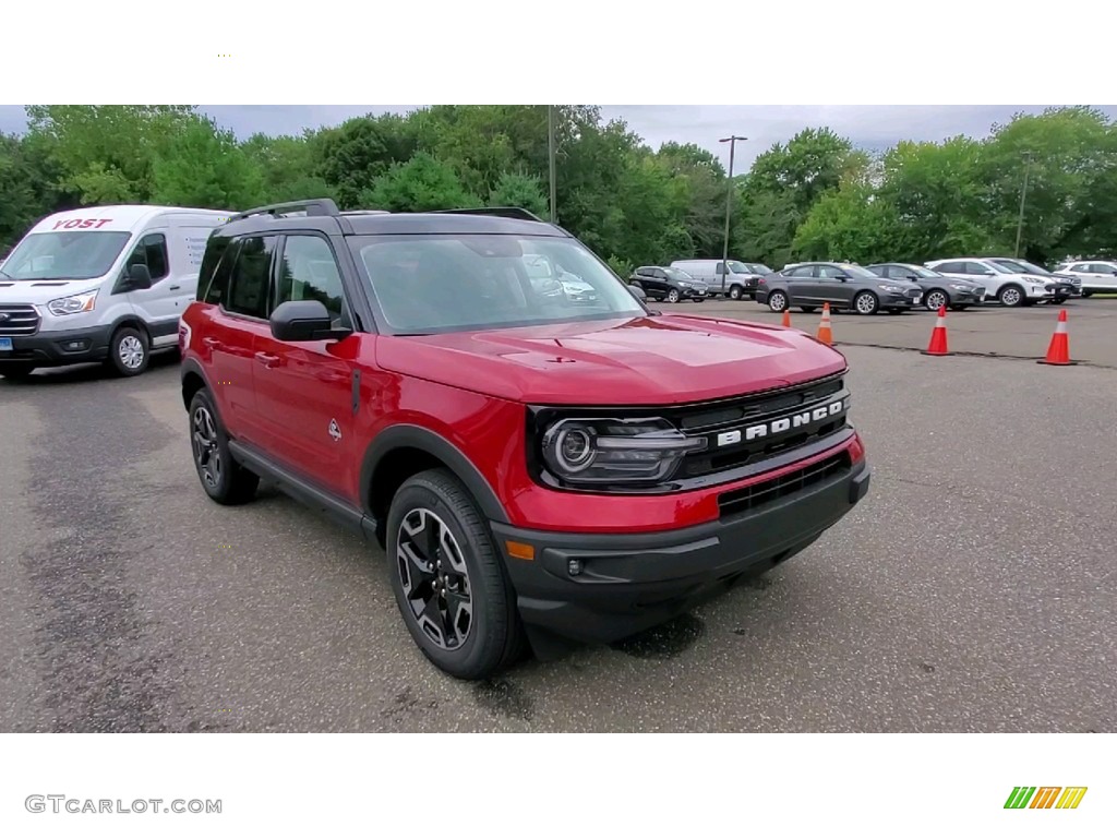 Rapid Red Metallic 2021 Ford Bronco Sport Outer Banks 4x4 Exterior Photo #142762862