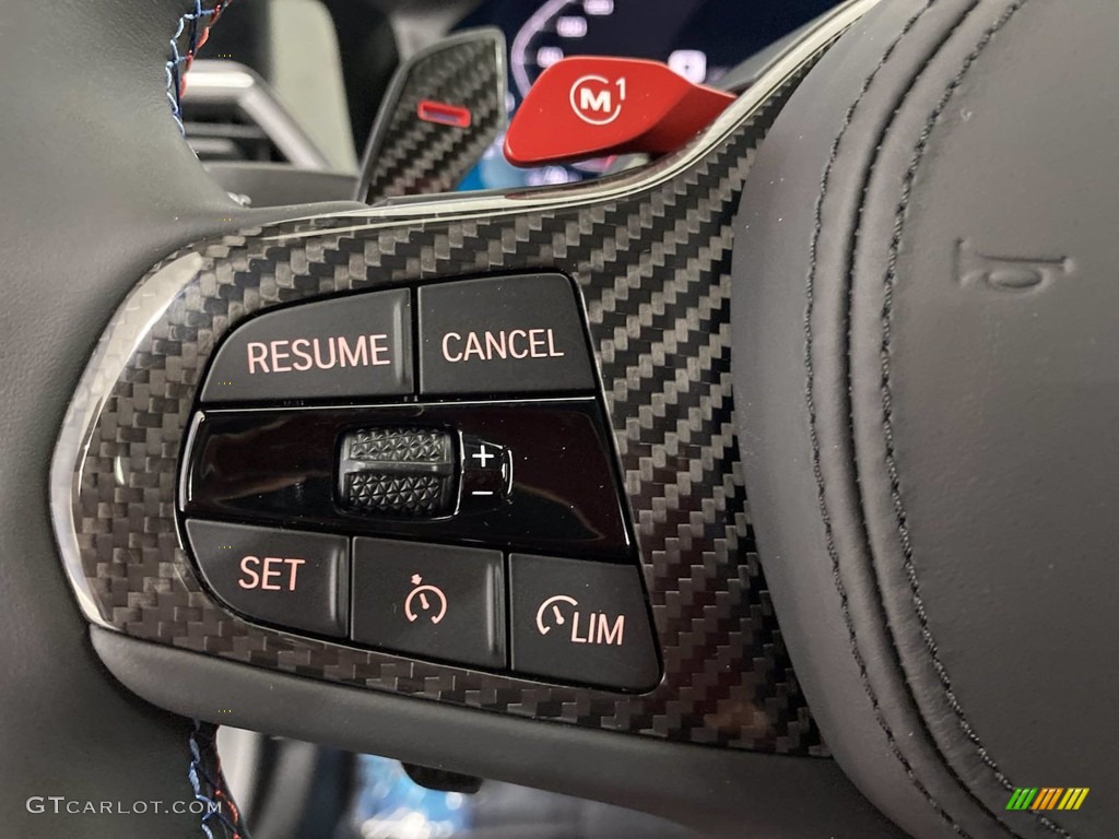 2022 BMW M3 Competition Sedan Fiona Red Steering Wheel Photo #142762983
