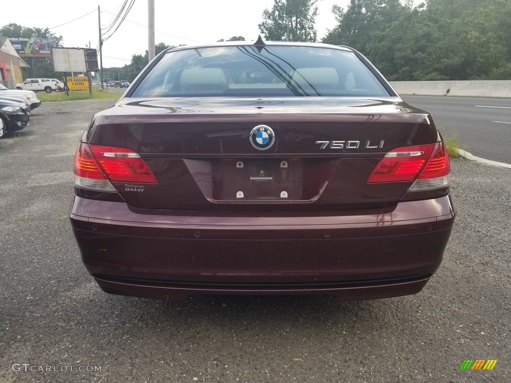 2008 7 Series 750Li Sedan - Barbera Red Metallic / Cream Beige photo #4