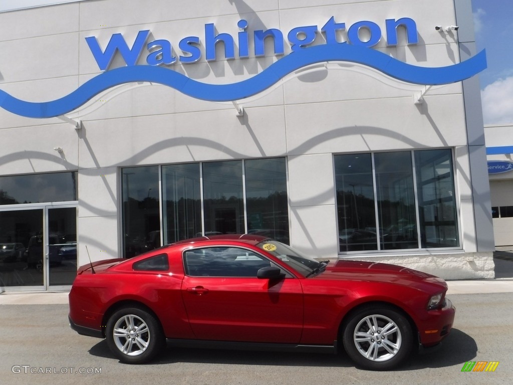 2012 Mustang V6 Coupe - Red Candy Metallic / Charcoal Black photo #2
