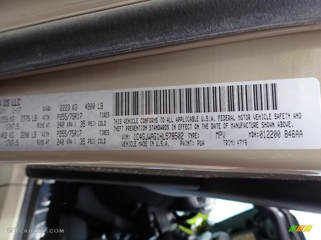 2017 Wrangler Sport 4x4 - Gobi / Black photo #15
