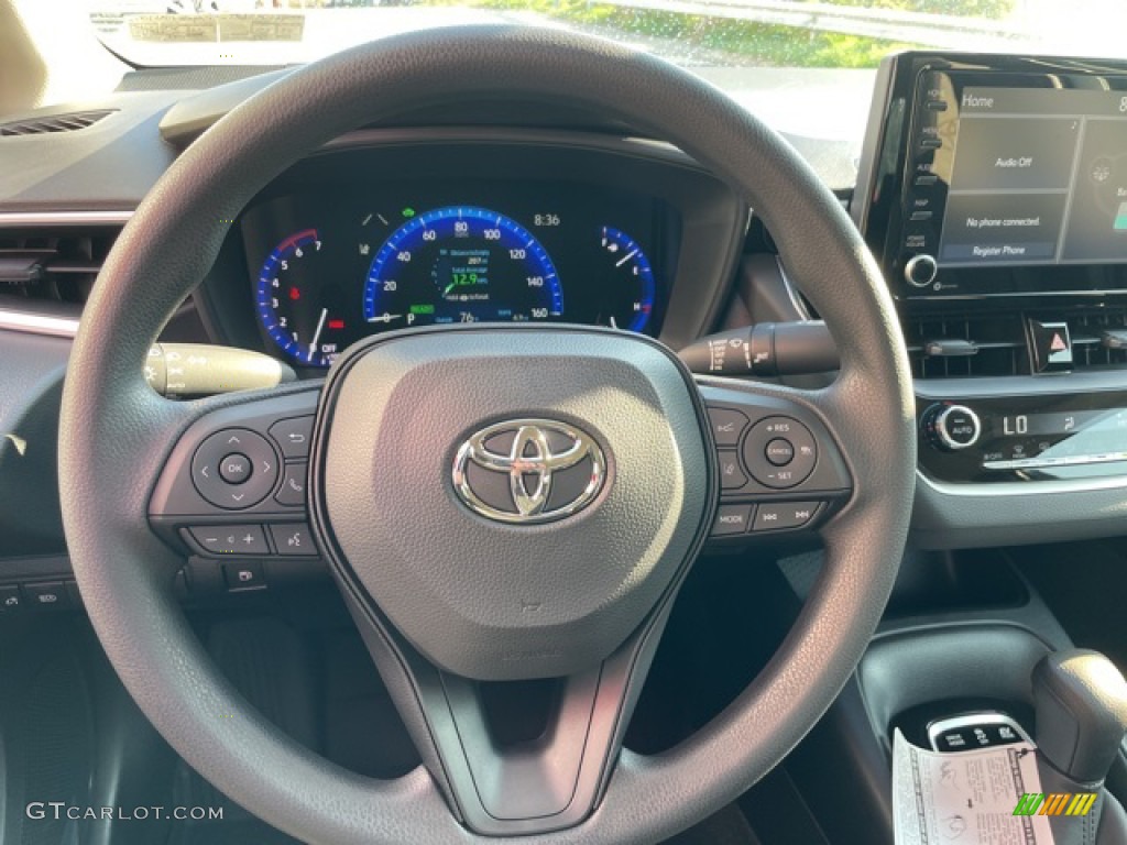 2022 Toyota Corolla LE Hybrid Black Steering Wheel Photo #142764771