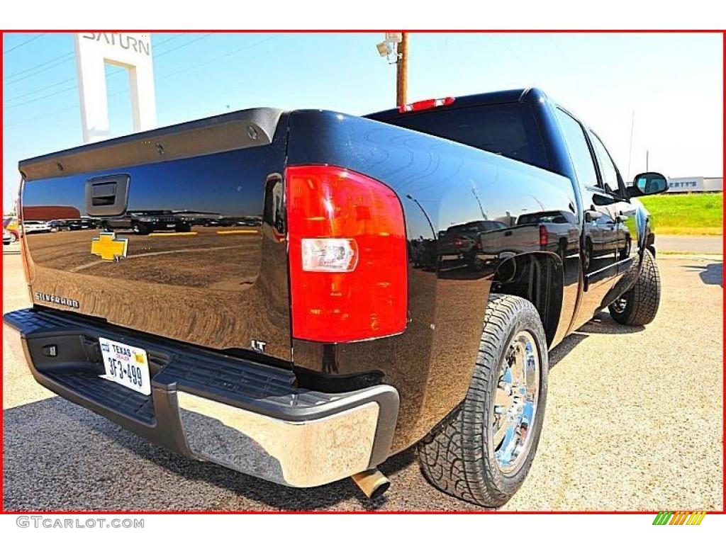 2008 Silverado 1500 LT Crew Cab - Black / Light Titanium/Ebony Accents photo #5