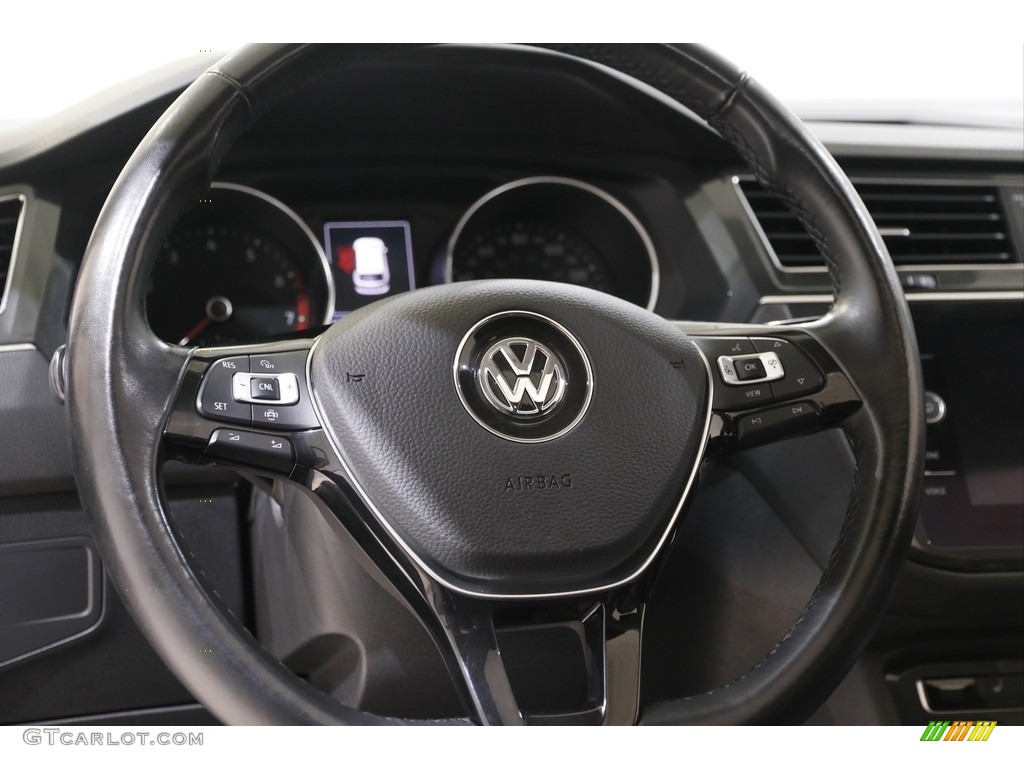 2019 Volkswagen Tiguan SE 4MOTION Titan Black Steering Wheel Photo #142765689
