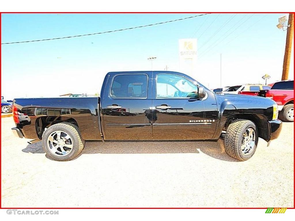 2008 Silverado 1500 LT Crew Cab - Black / Light Titanium/Ebony Accents photo #6