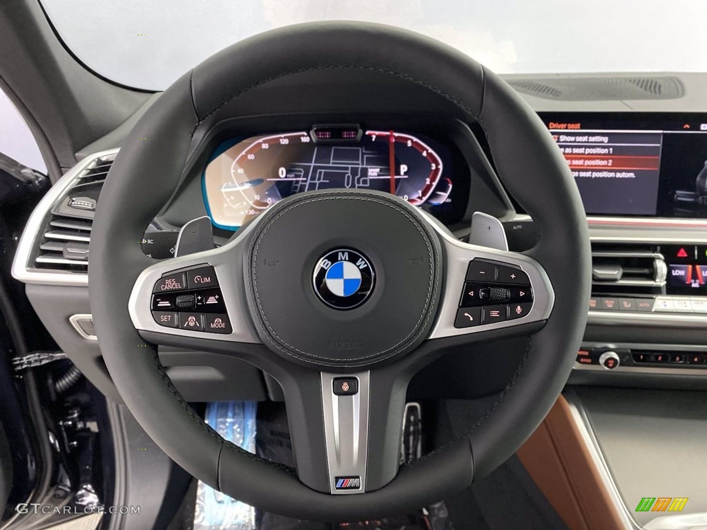2022 BMW X6 xDrive40i Tartufo Steering Wheel Photo #142766004
