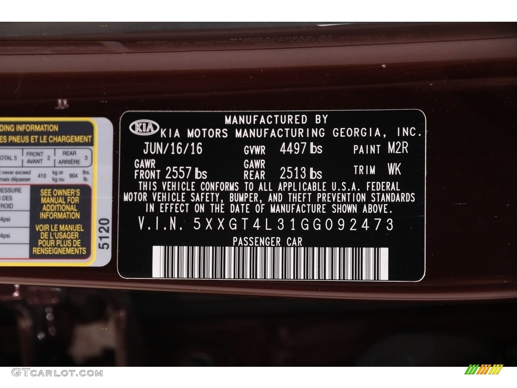 2016 Optima LX - Sangria / Black photo #19