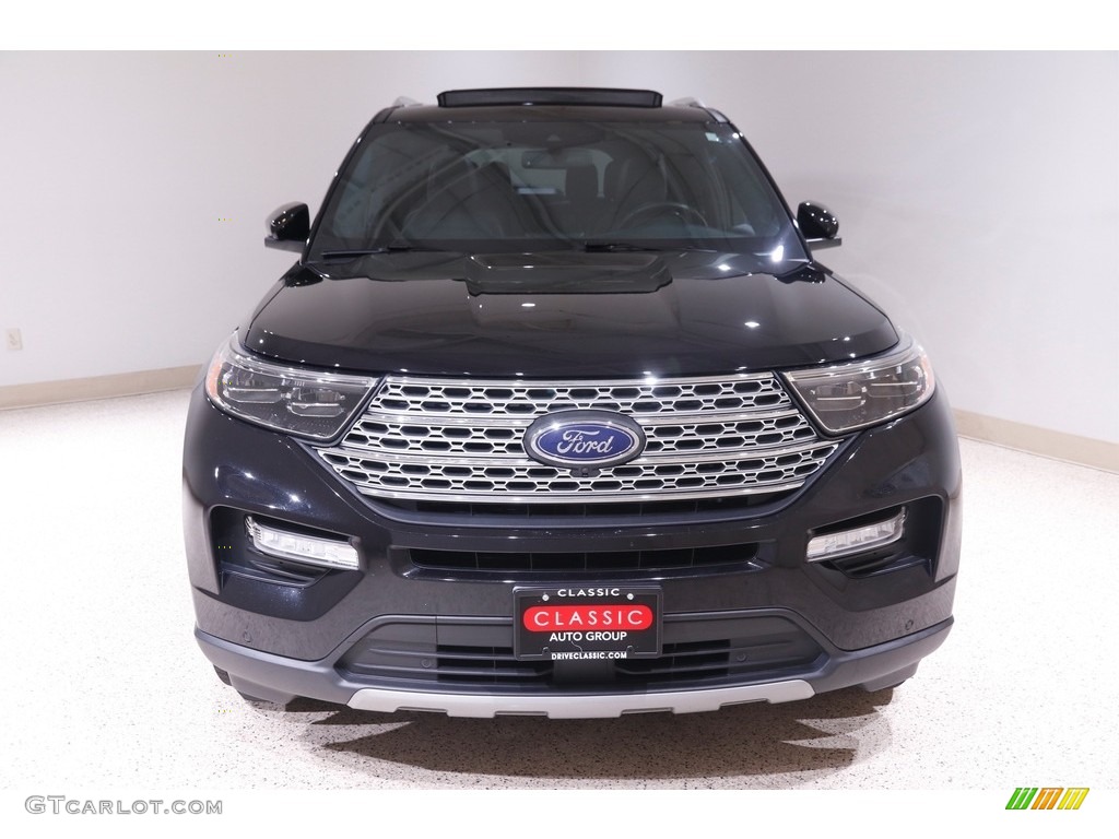 2020 Explorer Limited 4WD - Agate Black Metallic / Ebony photo #2