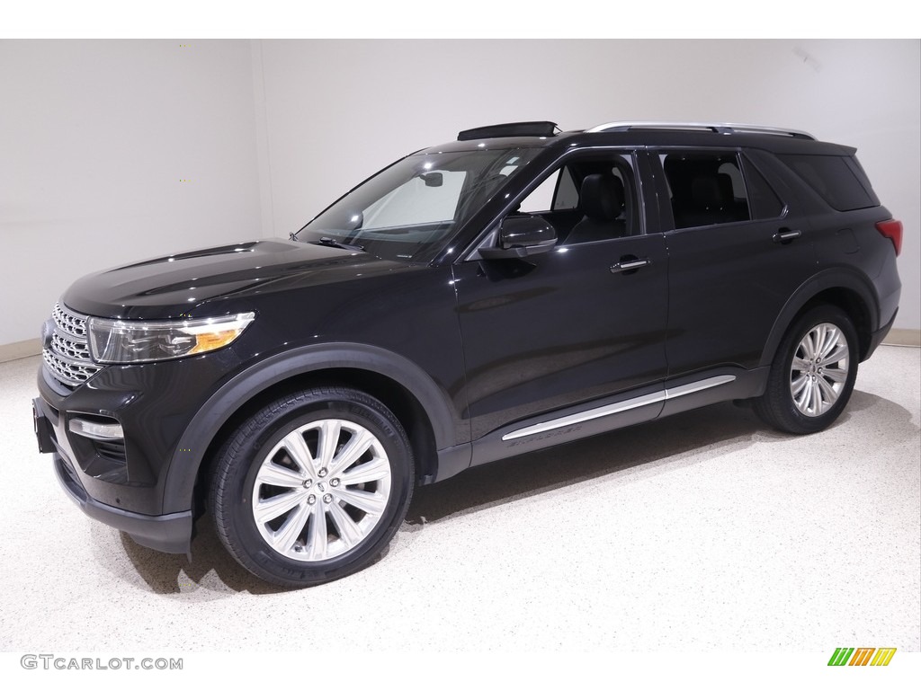 2020 Explorer Limited 4WD - Agate Black Metallic / Ebony photo #3