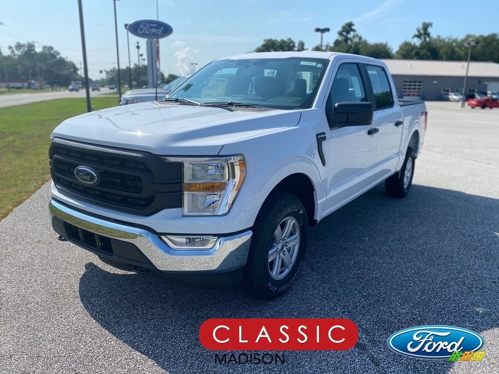 2021 F150 XL SuperCrew 4x4 - Oxford White / Medium Dark Slate photo #1