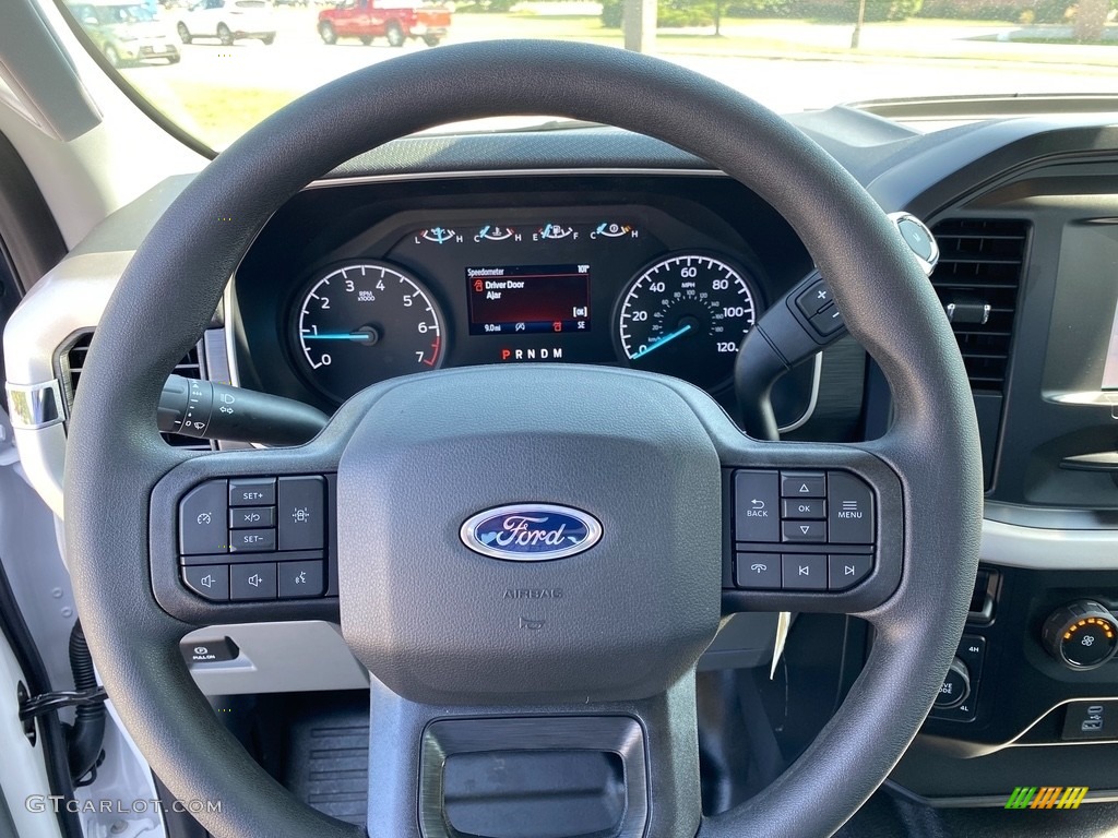 2021 Ford F150 XL SuperCrew 4x4 Medium Dark Slate Steering Wheel Photo #142770780