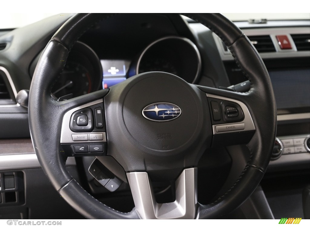 2015 Subaru Legacy 2.5i Limited Slate Black Steering Wheel Photo #142771095