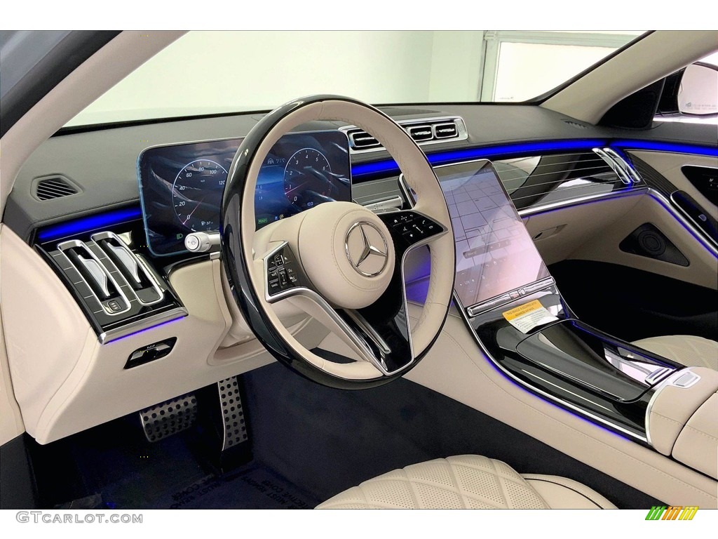 2021 Mercedes-Benz S 580 4Matic Sedan Macchiato Beige/Magma Grey Dashboard Photo #142771404