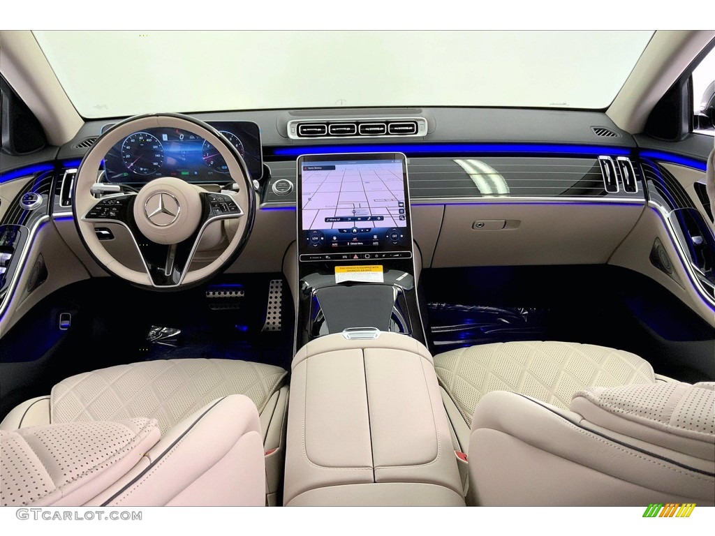 2021 Mercedes-Benz S 580 4Matic Sedan Macchiato Beige/Magma Grey Dashboard Photo #142771455
