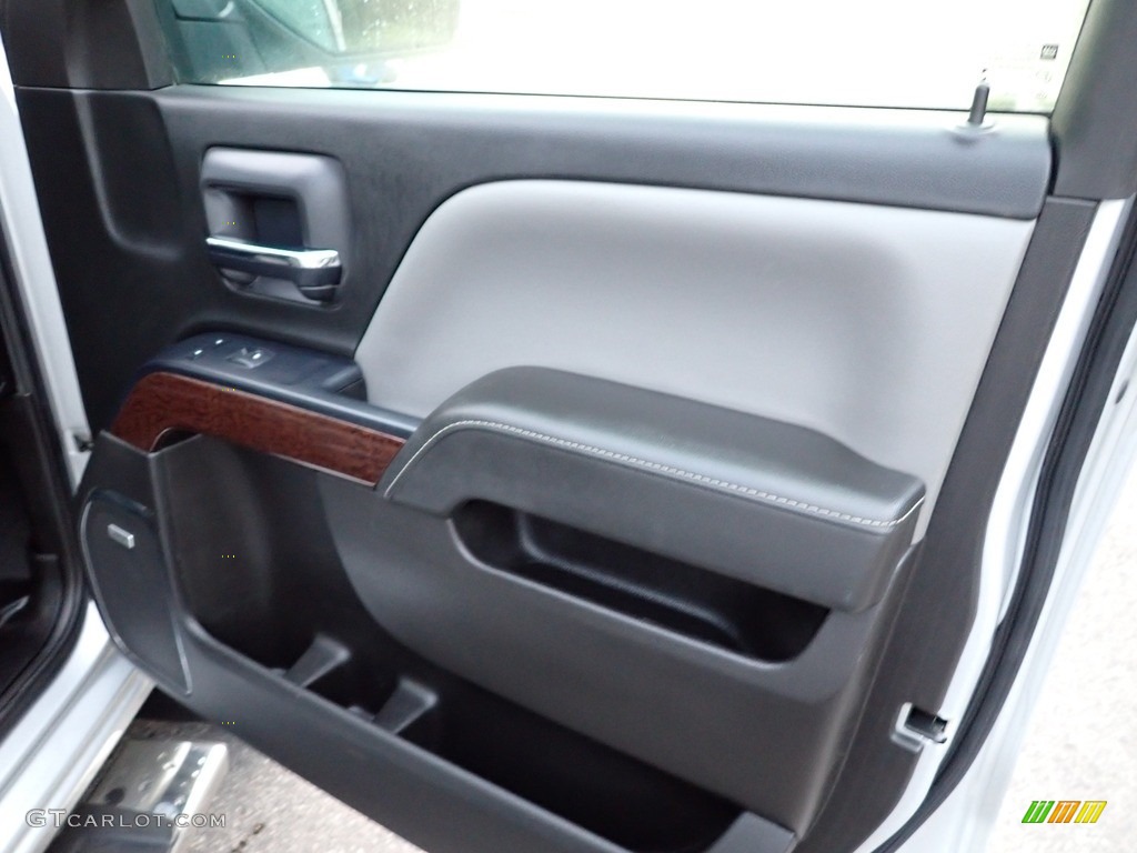 2016 GMC Sierra 1500 SLT Double Cab 4WD Dark Ash/Jet Black Door Panel Photo #142772415