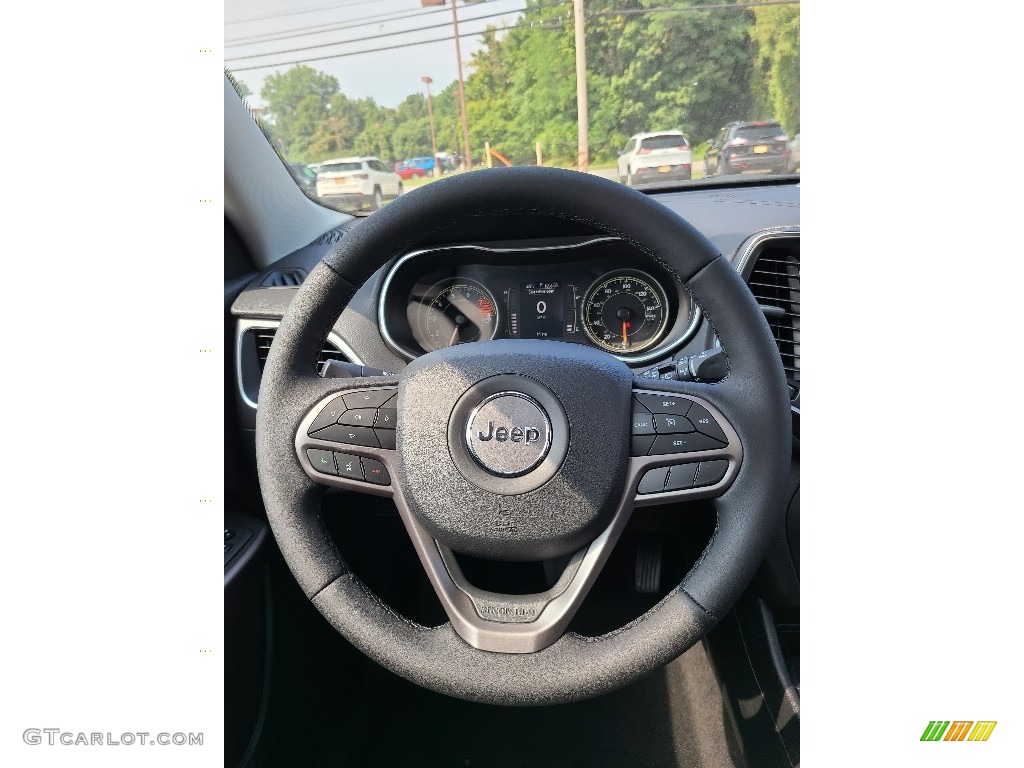 2021 Jeep Cherokee Latitude Lux 4x4 Black Steering Wheel Photo #142774815